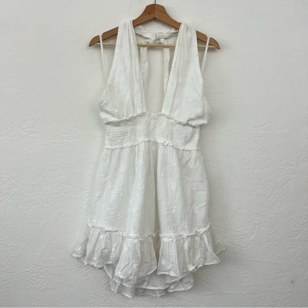 NWT Aerie spring fling white halter dress medium - Picture 6 of 8